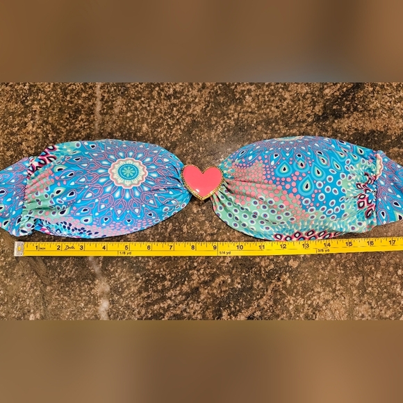 Luli Fama Vibrant Tropical Bikini Top - Sz XL - Picture 5 of 6